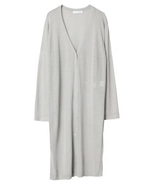 Green Parks 推しニット　ロング丈カーディガン Gray Mixture