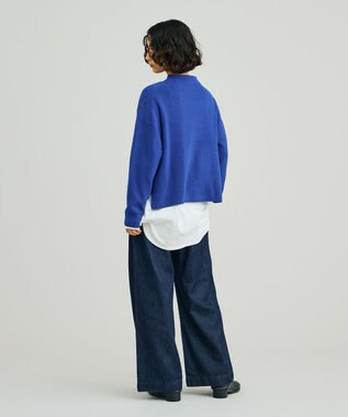 J.PRESS YORK STREET 【WOMEN】ANTI PILLING WOOL ボトルネックニット ブルー系