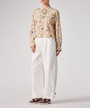 Paul Smith Keepsakeプリント ブラウス ライトベージュ