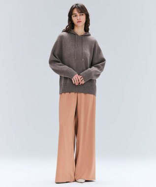 BEIGE， 【洗える】LLOYD / ハンマーサテンイージーワイドパンツ Coral