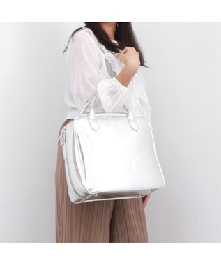 UNBILLION 【テレビ ドラマ着用アイテム】カシュカシュ cachecache / 2wayスクエアビッグボストン シルバー