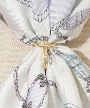 MOONBAT Luna Luce(ルナルーチェ)スカーフリング バックルモチーフ お手持ちのスカーフを通すだけ ギフト ゴールド