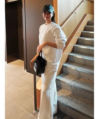 Green Parks ワイドシルエット裏毛プルオーバー White