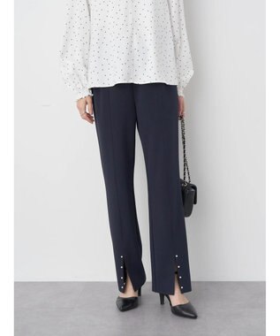 earth music&ecology パールスリットパンツ Navy