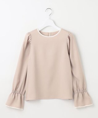 Feroux 【洗える】バイカラー ブラウス ベージュ系