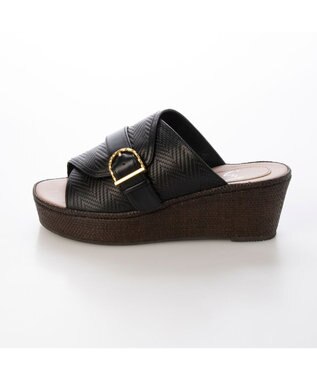 ing <ing>バックルデザインミュールサンダル ブラック