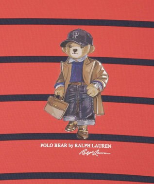 MOONBAT POLO RALPH LAUREN 長傘 ボーダーストライプ POLO BEAR レッド