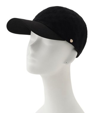 MOONBAT 【つば長/深め】ポール & ジョー (PAUL & JOE ACCESSOIRES) レースキャップ チャーム付き ブラック