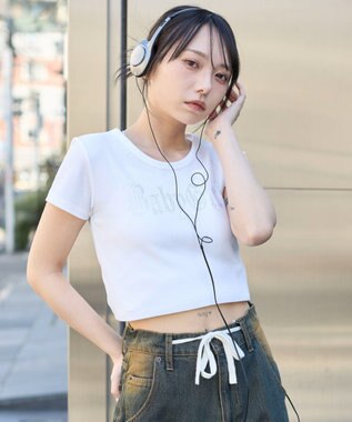 WEGO ラインストーンチビリブT ホワイト