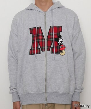 WEGO MICKEY　MOUSE／ジップパーカー 杢グレー
