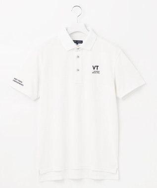 23区GOLF 【MEN】【吸水速乾/UVケア】ＹＥＬＬ柄ジャガード ポロシャツ ホワイト系