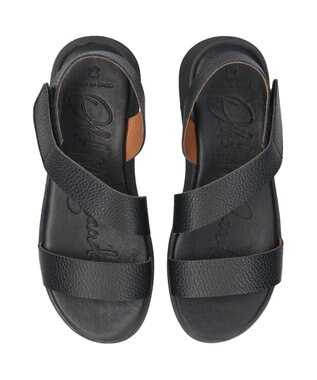 INTER-CHAUSSURES 【Oh my Sandals】クッションインソール厚底サンダル ブラック