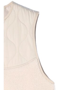 CRAFT STANDARD BOUTIQUE キルティングボア切替ベスト Ivory