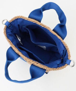 LA BAGAGERIE 【maison vert】【ペーパー素材使用】2WAYかごバッグ ブルー