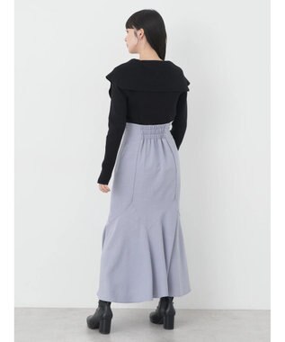 earth music&ecology ＢＩＧカラーニットプルオーバー Black