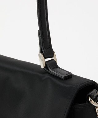 russet クラウズナイロンフラップミニトートバッグ(CE-1689) Black