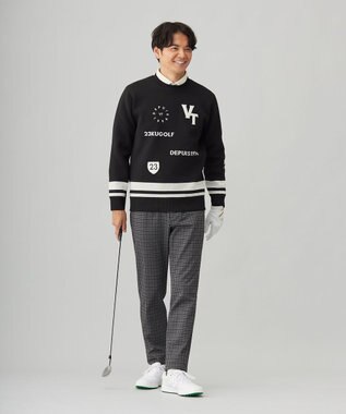 23区GOLF 【MEN】ガンクラブチェックプリントパンツ ブラック系3