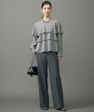 自由区 【カタログ掲載】TRギャバストレート パンツ TOPグレー