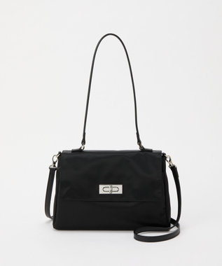 russet クラウズナイロンフラップミニトートバッグ(CE-1689) Black