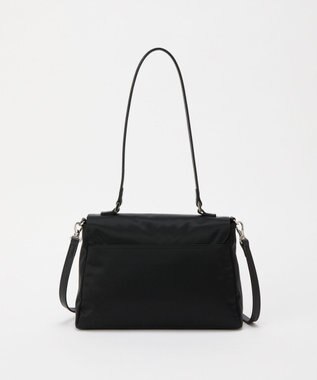 russet クラウズナイロンフラップミニトートバッグ(CE-1689) Black