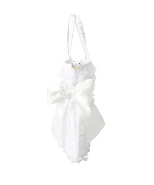 Maison de FLEUR レースダブルリボン２Ｗａｙトートバッグ Off White