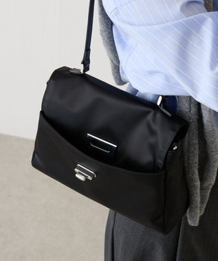 russet クラウズナイロンフラップミニトートバッグ(CE-1689) Black