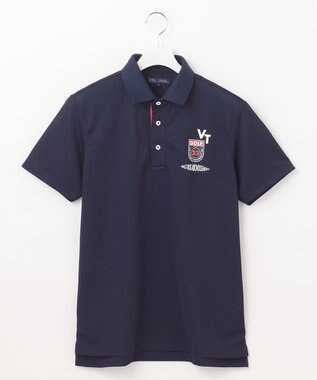 23区GOLF 【MEN】【吸水速乾/UVカット】エイトロックポロシャツ ネイビー系
