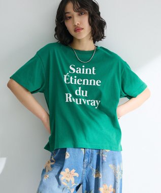 Green Parks 多段フェミニンロゴボックスＴシャツ Green