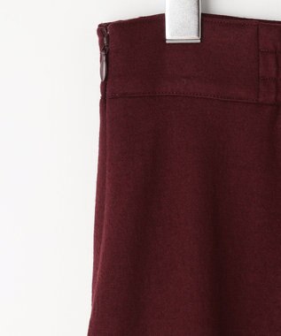 自由区 ウールジャージー フレアシルエットスカート ワイン系