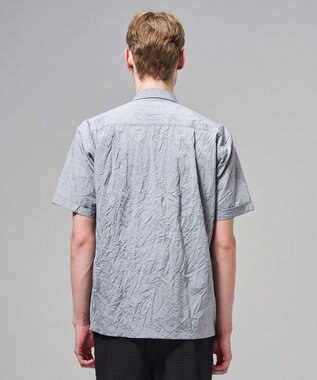 JOSEPH HOMME 【新素材】ランダムプリーツワッシャー　レギュラーカラー半袖シャツ ライトグレー系