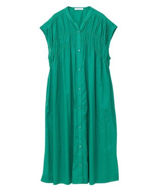 Green Parks Ｉ　シャーリングワンピース Stripe Navy