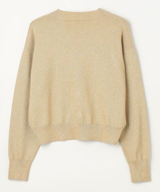 NAVE 【Nave・洗える】ラメニット カーディガン ゴールド系