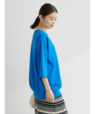 Green Parks コットンＵＳＡミニ裏毛七分袖トレＴＥＥ Blue