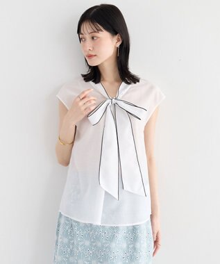 YECCA VECCA シアーボウタイブラウス