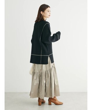 Green Parks ・Ｐｅｔｉｔ　Ｆｌｅｕｒ　Ｖネックラインニットチュニック Black