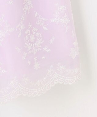 ANY KIDS 総刺繍 花柄ワンピース ラベンダー