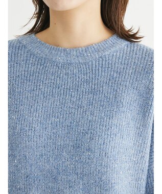 Green Parks ・Ｐｅｔｉｔ　Ｆｌｅｕｒ　ラメ＆スパンコールニット Blue