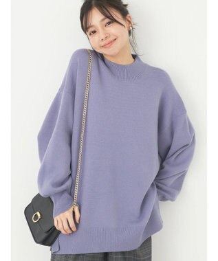 earth music&ecology やわらかタッチハイネックチュニック Blue