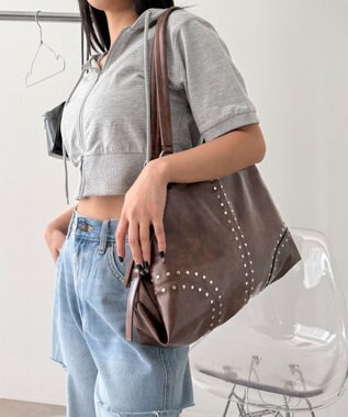 WEGO スタッズBIGボストン ブラウン