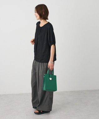 CRAFT STANDARD BOUTIQUE バックレースアップバルーンスリーブブラウス Black