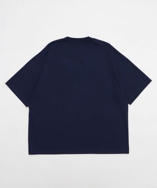 WEGO 【速乾/ひんやり/ユニセックス着用ITEM】接触冷感フロッキープリントグラフィックT（SS） ネイビー