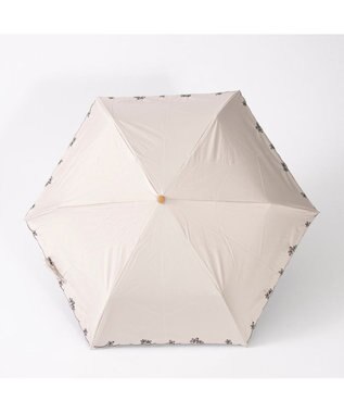 UNBILLION カシュネ cachenez / 【晴雨兼用】【日傘】 【UV カット率99.999.9％以上】PUプチフラワー刺繍ミニ折りたたみ傘 ベージュ