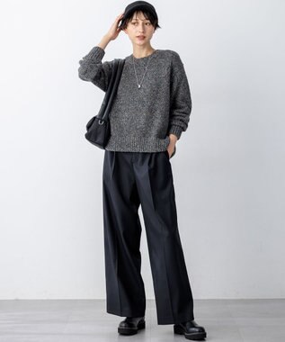 23区 【洗える】マーブルルレックスリリー バルキーニット グレー系