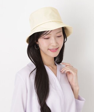 MOONBAT 【遮光100％/遮熱/UVカット】FURLA(フルラ)小ツバ 後ろ割れ バケットハット 帽子 無地 チャーム付き 手洗い可能/サイズ調整可能