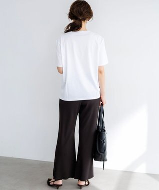 23区 L 【Lサイズ限定】レーヨンポリエステルストレッチ ニット パンツ ダークブラウン系