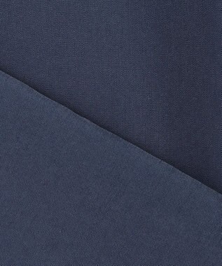 UNFILO L フィブリル ペプラムブラウス ディープブルー