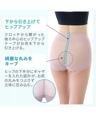 BRADELIS New York 【Yukine inc. 】ゆきねえモアソフト快適ホールドショーツ24  接触冷感で汗をかいても快適補正 アンティークモーヴ