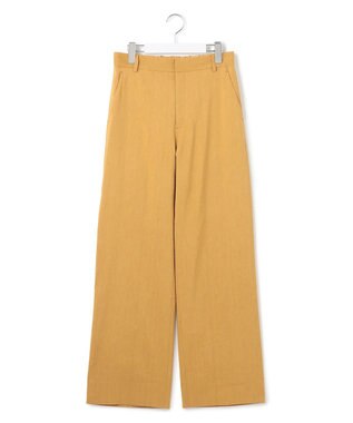 23区 L 【Oggi5月号掲載/洗える】リネンレーヨンストレッチ ワイド パンツ イエロー系
