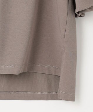 組曲 【汗ジミ防止・撥水】GIZAプレーティング天竺 袖フレア Tシャツ ブラウン系
