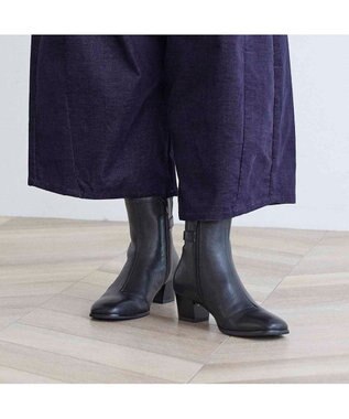 ing <ing>クラシックトラッドヒールブーツ ブラック